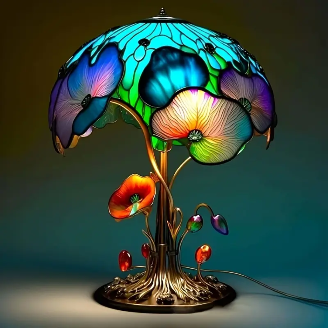 Boho Chic Sopplampe med Blomster